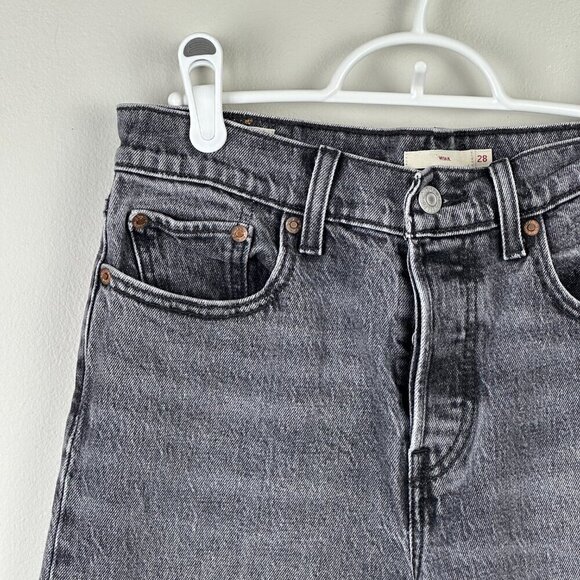 Levi's Icon Fit High Rise Premium Denim Washed Black - Picture 4 of 13